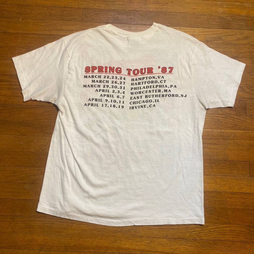 Vintage 1987 Grateful Dead Spring Tour T-Shirt Hanes M Perez Skeleton Eagle USA - Picture 5 of 8